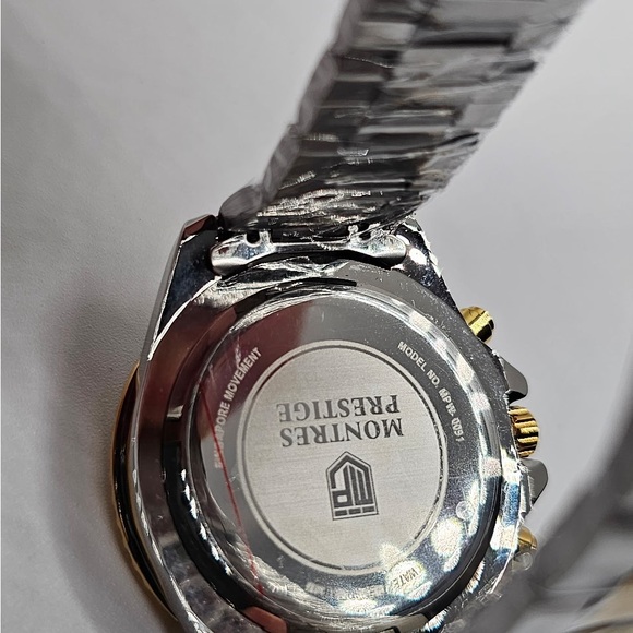 Montres Prestige Blue and Gold Chronograph Watch - Picture 7 of 7